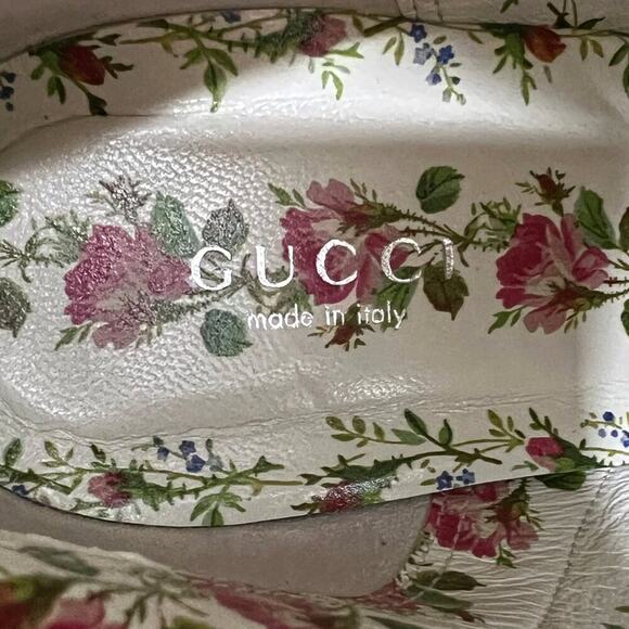 Gucci Olympia Black Leather Crystal Embellished Platform Boots 38.5 - Picture 5 of 9